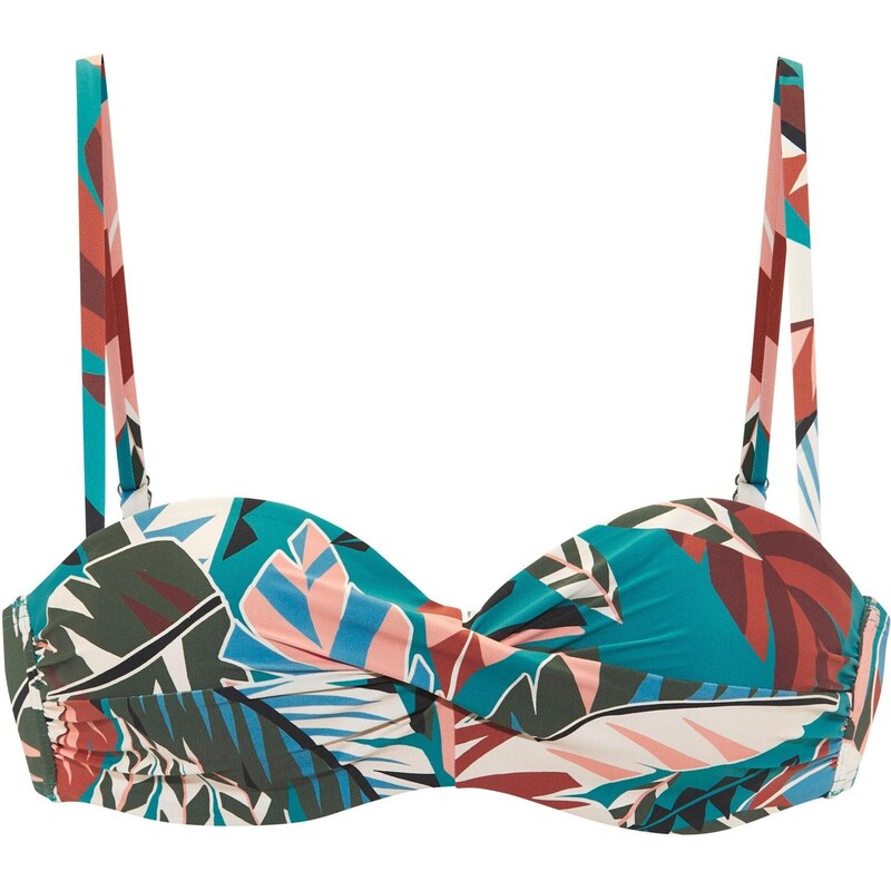 BUFFALO Bikinový top slonová kosť / modrozelená / hrdzavohnedá / 67652138