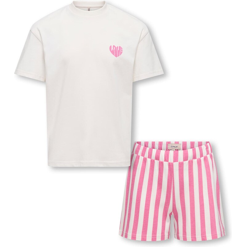 ONLY GIRLS Pyžamo KOGRILA ružová / biela 67653353