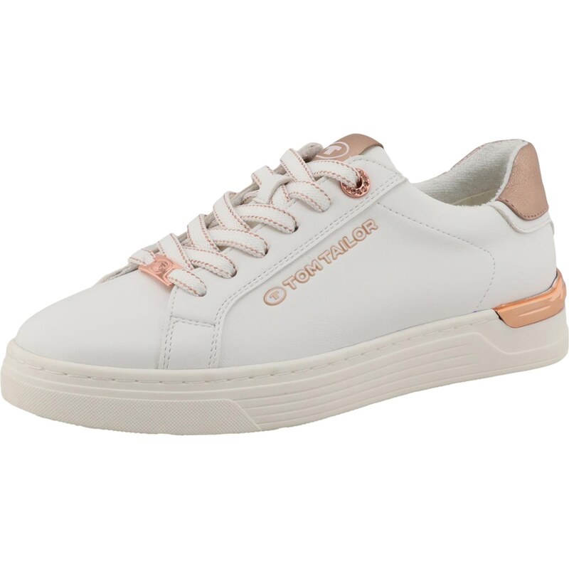 TOM TAILOR Nízke tenisky ružové zlato / biela 67653376