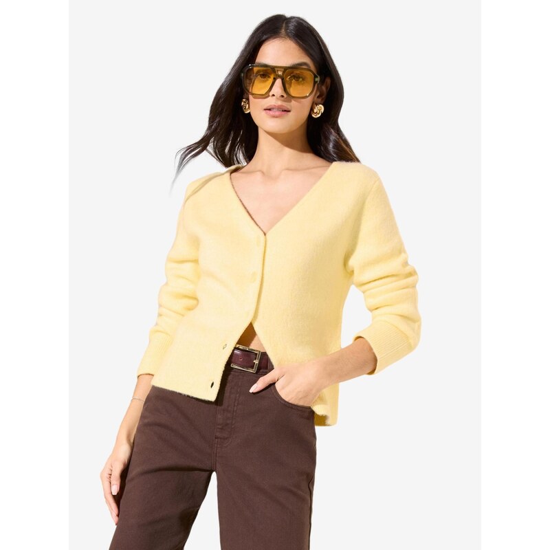 Friends Like These Kardigán žltá melírovaná 67653603