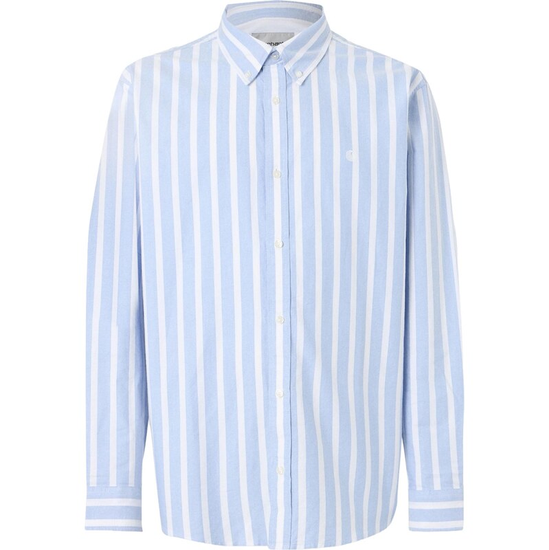 Carhartt WIP Košeľa Deven svetlomodrá / biela 67653669