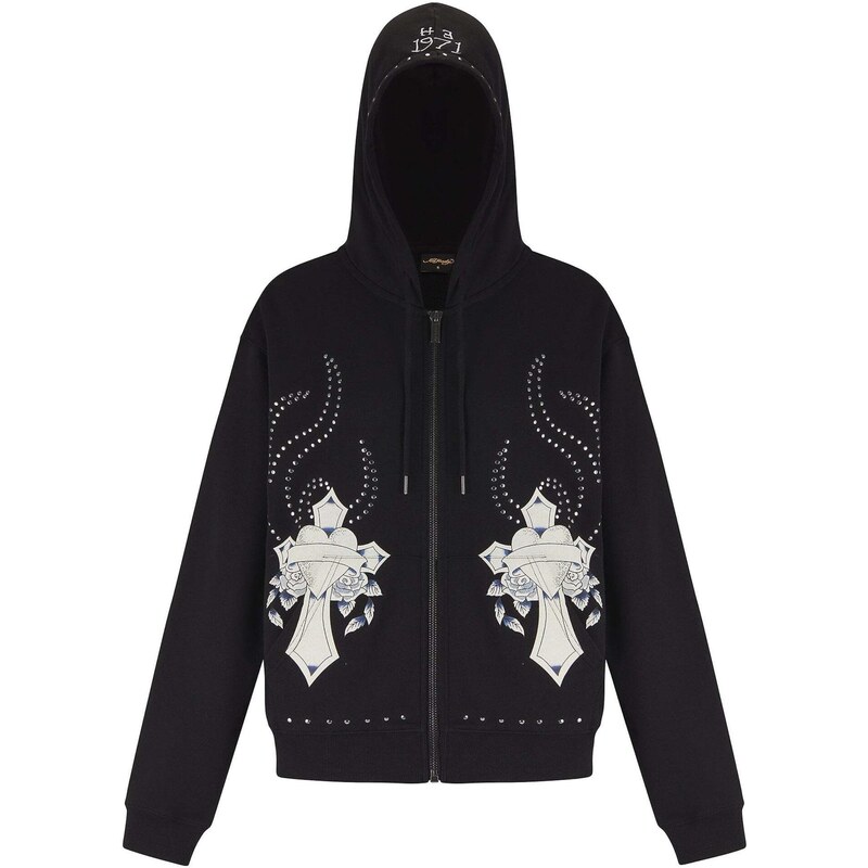 Ed Hardy Tepláková bunda čierna 67653788