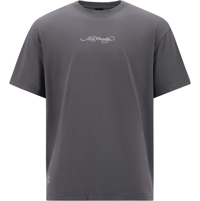 Ed Hardy Tričko Death Before Dishonor Eagle svetlosivá / tmavosivá / 67653951