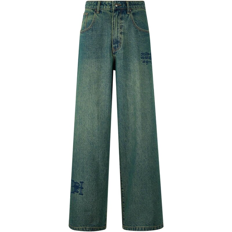 Ed Hardy Džínsy Fireball Dragon svetlomodrá / zelená / červená 67653929