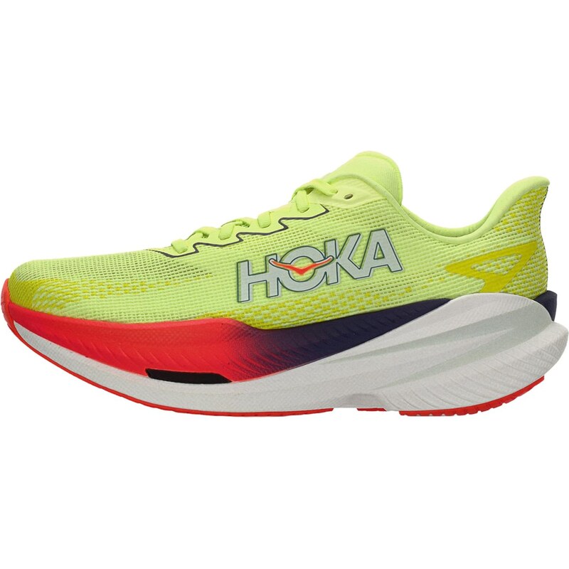 HOKA Bežecká obuv MACH X 3 neónovo zelená / oranžová / čierna 67654001