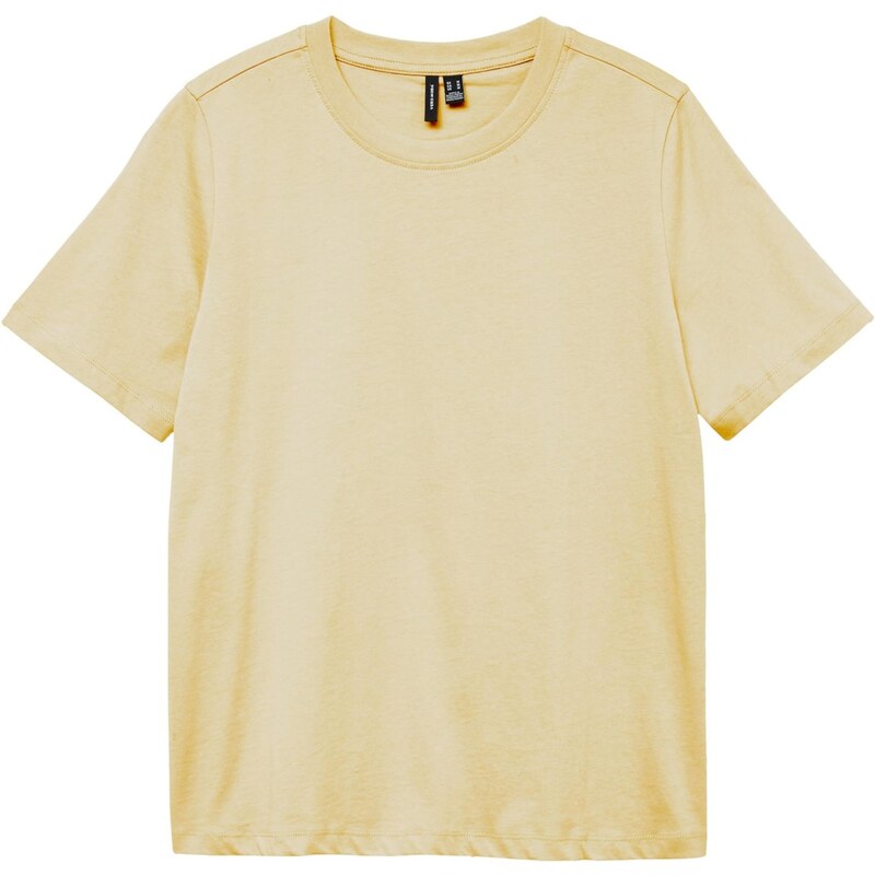 VERO MODA Tričko VMPAULINA pastelovo žltá 67654005