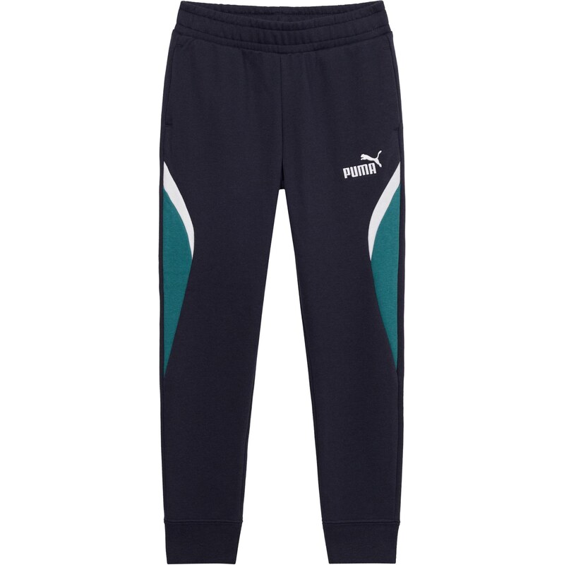 E-shop PUMA Športové nohavice Ess námornícka modrá / nefritová / biela