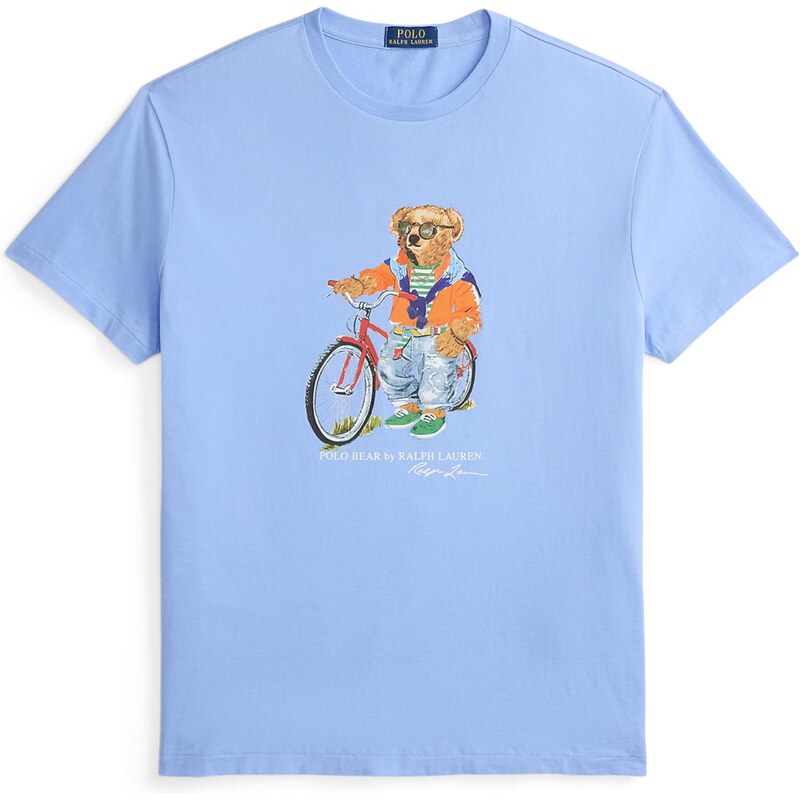 Polo Ralph Lauren Tričko pastelovo modrá / koňaková / čierna / biela 67654273