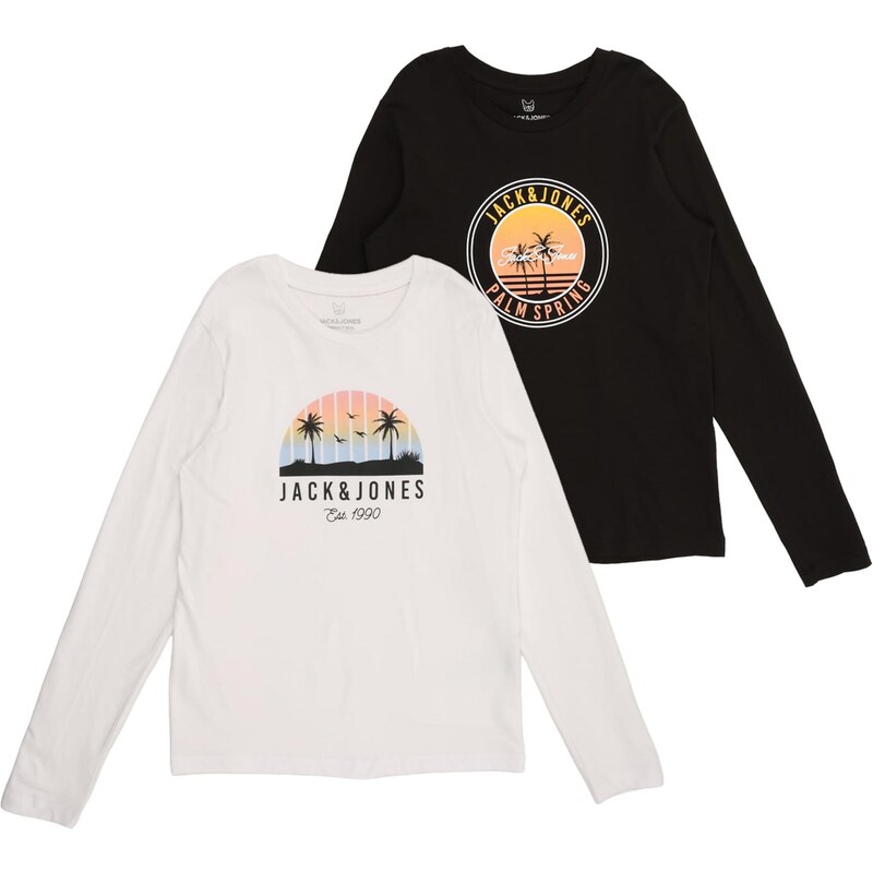 Jack & Jones Junior Tričko JJPALM oranžová / svetloružová / čierna / 67654343