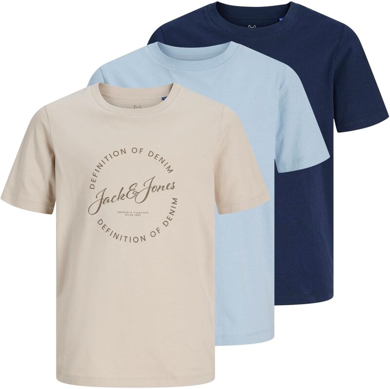 Jack & Jones Junior Tričko JJGRAYSON béžová / pastelovo modrá / 67654435