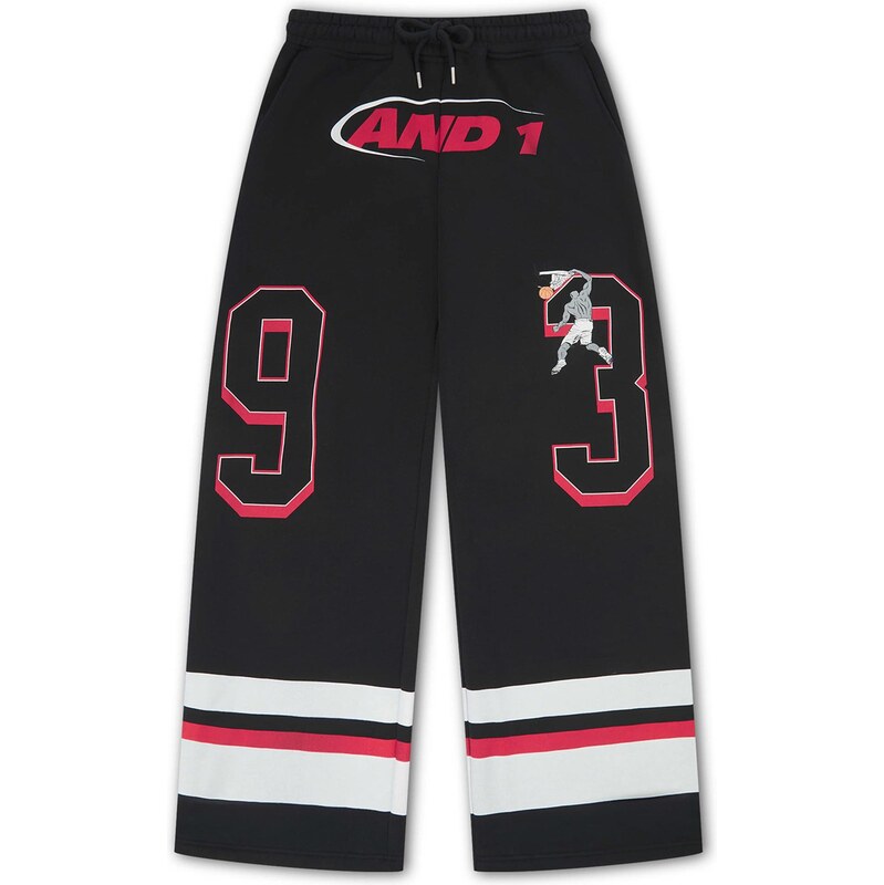 AND1 Nohavice červená / čierna / biela 67654450