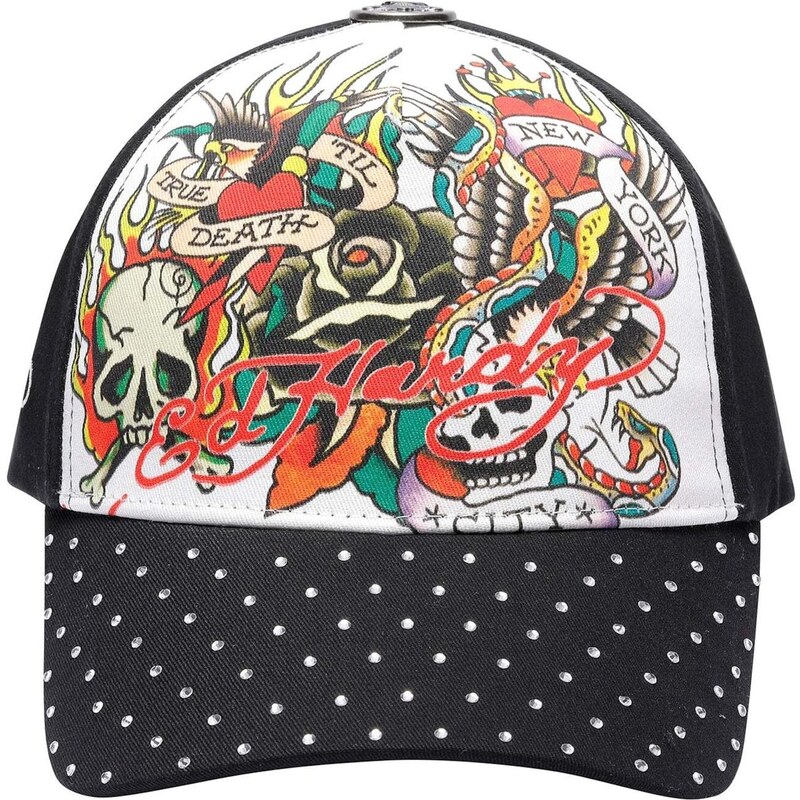 Ed Hardy Čiapka True Til Death čierna / biela 67654493