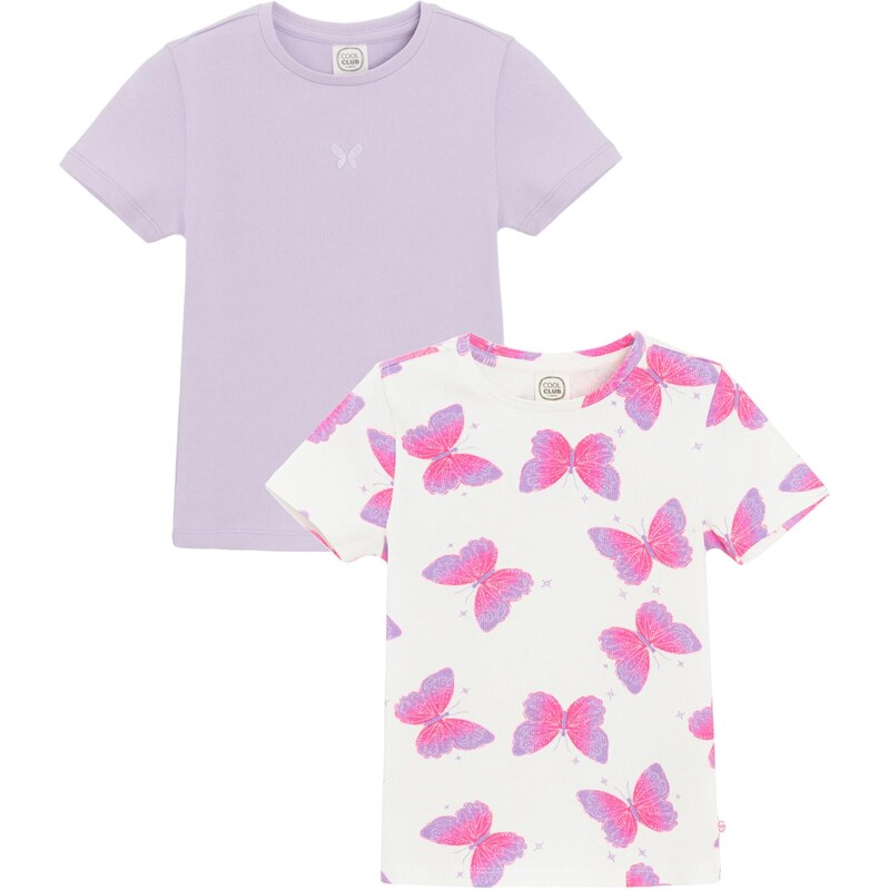 Cool Club Tričko levanduľová / neónovo ružová / biela 67654562