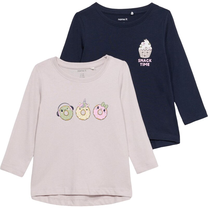 NAME IT Tričko NMFVIOLET námornícka modrá / mätová / orgovánová / 67654564