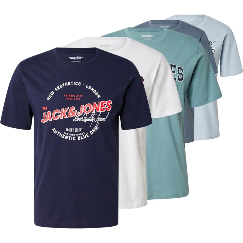 JACK & JONES Tričko námornícka modrá / dymovo modrá / svetlomodrá / 67654565