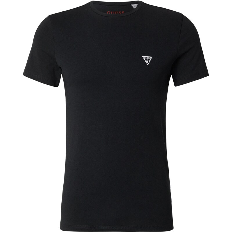 GUESS Tričko CALEB HERO čierna / biela 67654647