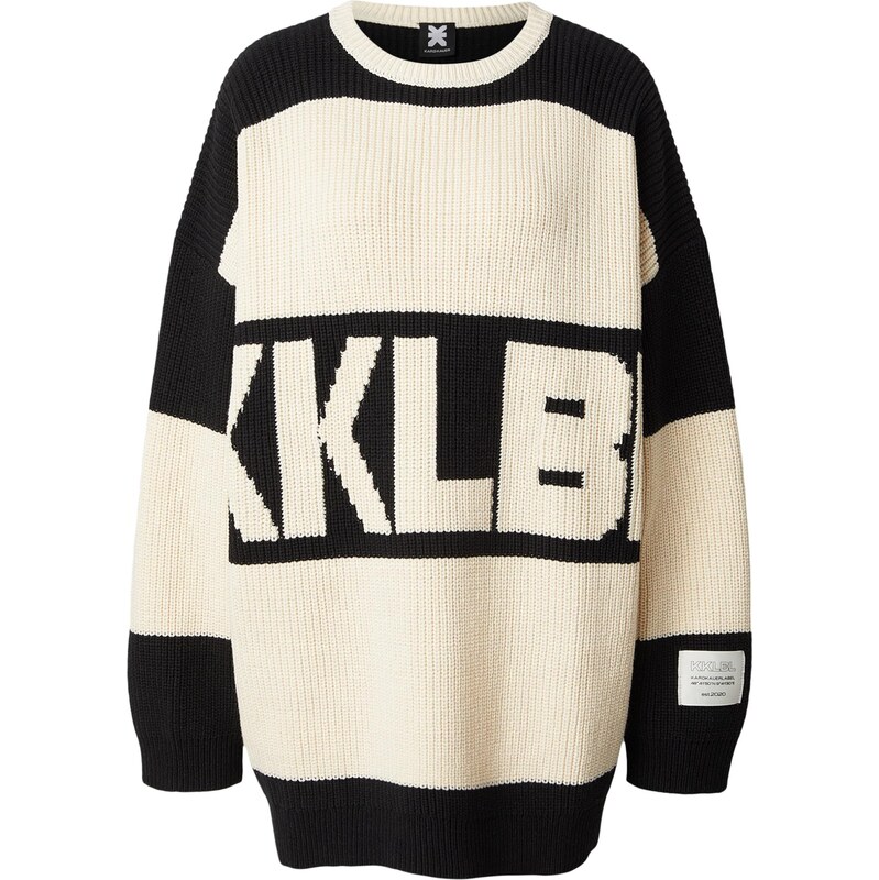 Karo Kauer Oversize sveter krémová / čierna 67654838