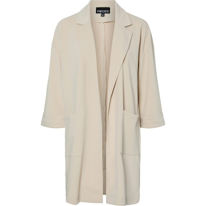 PIECES Pletený kabát PCDAISY sivobéžová 67654811