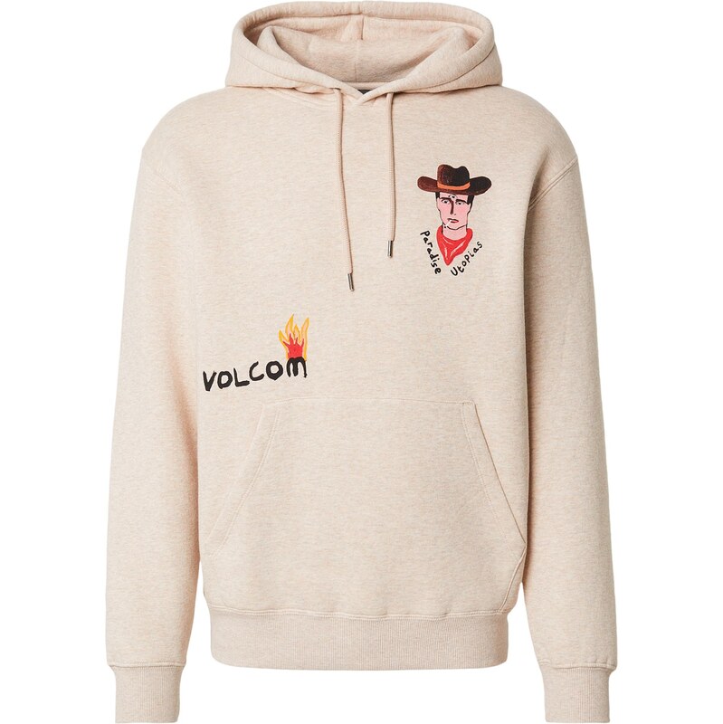 Volcom Mikina MICKEY MASON béžová melírovaná / oranžová / červená / 67654857