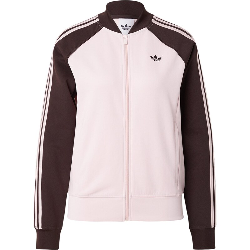 ADIDAS ORIGINALS Tepláková bunda SST TT čokoládová / ružová 67655065