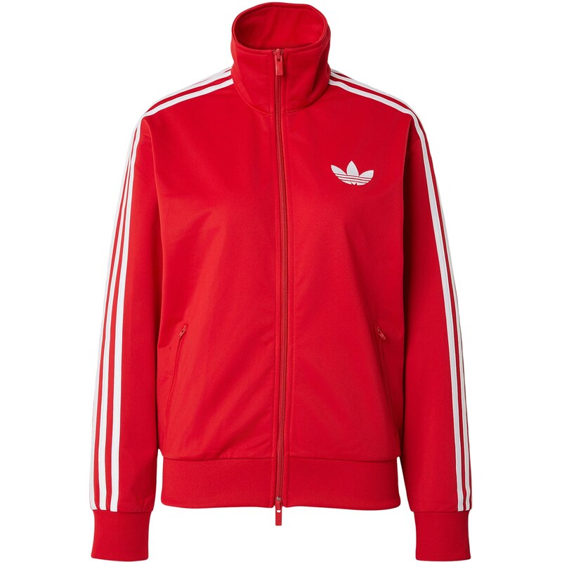 ADIDAS ORIGINALS Tepláková bunda červená / biela 67655062