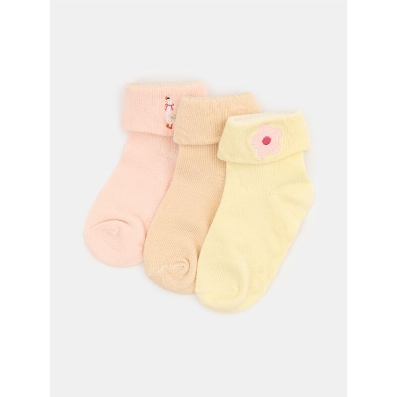 Sinsay - Súprava 3 párov detských ponožiek - viacfarebná 67657850