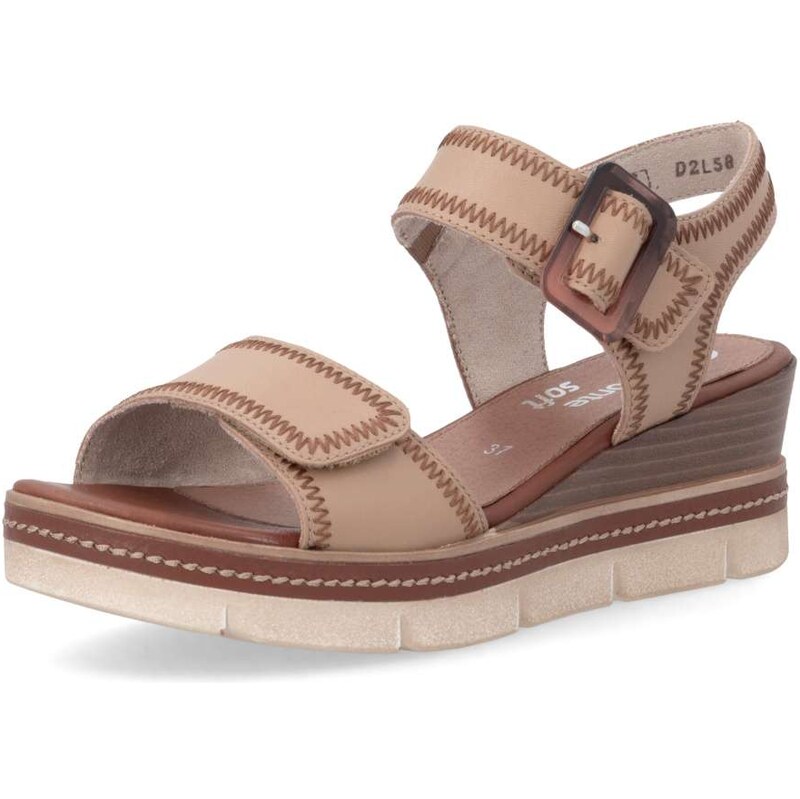 RIEKER Dámske sandále REMONTE D2L58-61 béžová S6 67656177