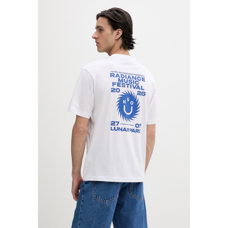 Bavlnené tričko Hugo Blue Nunarix 67687970