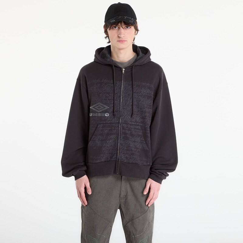 Mikina Umbro by SlamJam Compact Masked Zip Hoodie Washed Black M 67662157