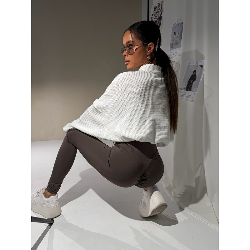 LaManuel SPEED hnedé legíny – vysoký pás, tvarujúci efekt 67662363