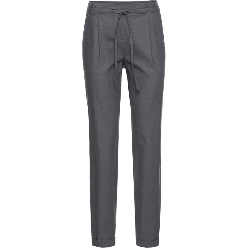 bonprix Plátené nohavice, farba šedá 44812800