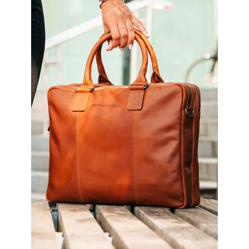Pánska kožená taška na notebook The Chesterfield Brand Lorenc - koňak 64167652