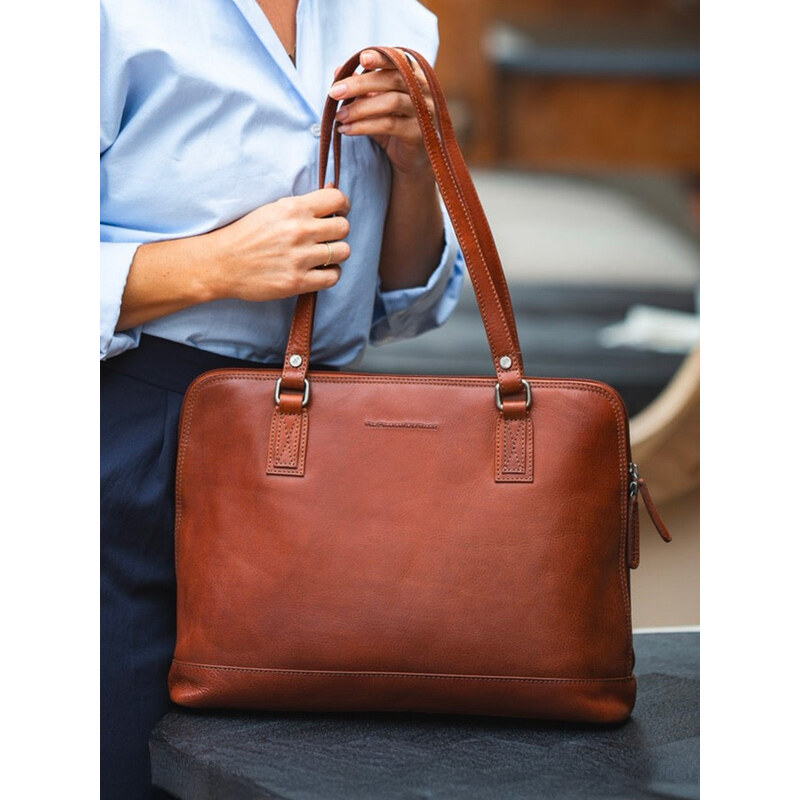 Dámska kožená kabelka na notebook The Chesterfield Brand Selvino - 64167641