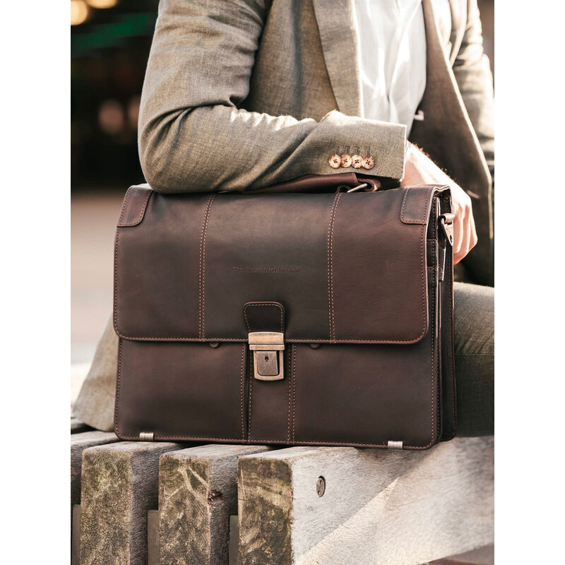 Pánska kožená aktovka The Chesterfield Brand Stutgart - hnedá 64515931
