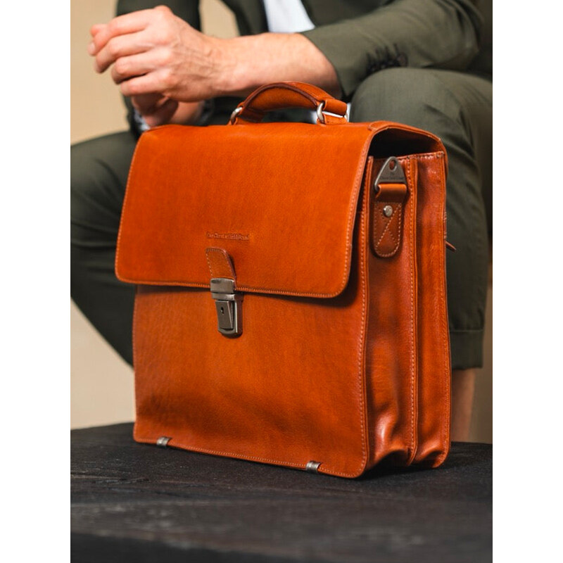 Pánska kožená aktovka The Chesterfield Brand Salvator - koňak 60442273