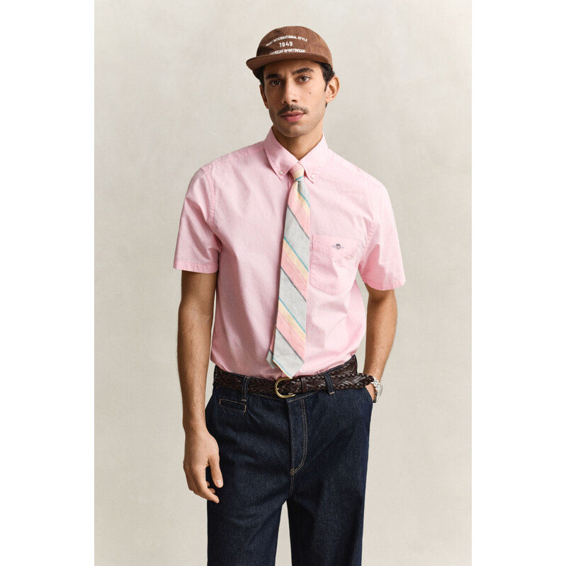 KOŠEĽA GANT REG CLASSIC POPLIN SS SHIRT WASHED PINK 67664661