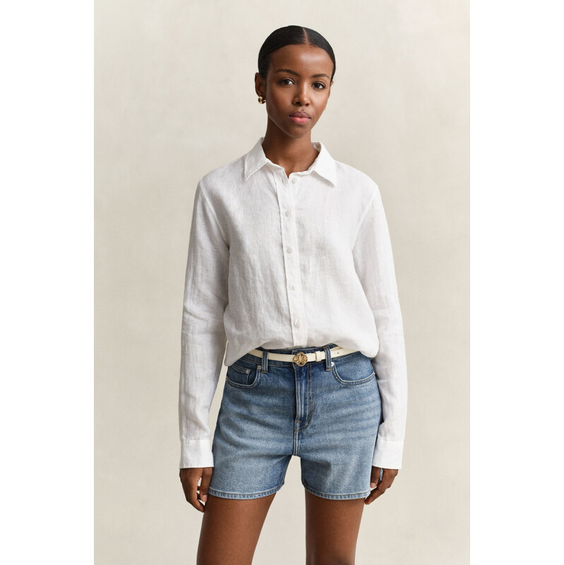 KOŠEĽA GANT REG LINEN LS SHIRT WHITE 67664667
