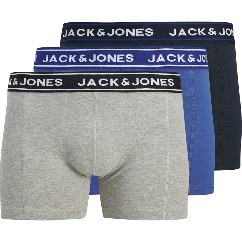 JACK & JONES Boxerky JACDANNY modrá / tmavomodrá / sivá melírovaná 67665077