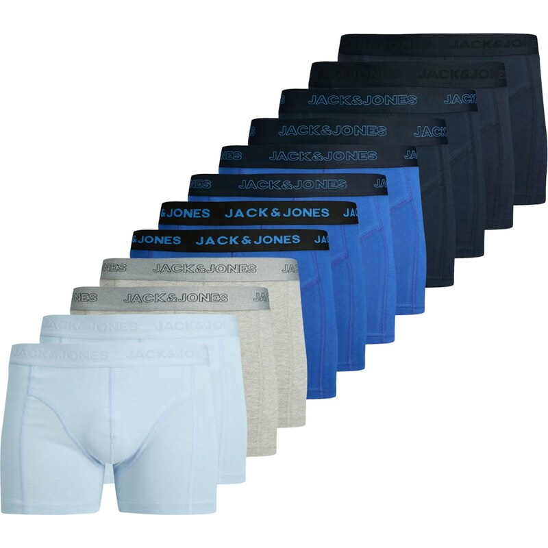 JACK & JONES Boxerky JACCooper modrá / námornícka modrá / svetlomodrá 67665078