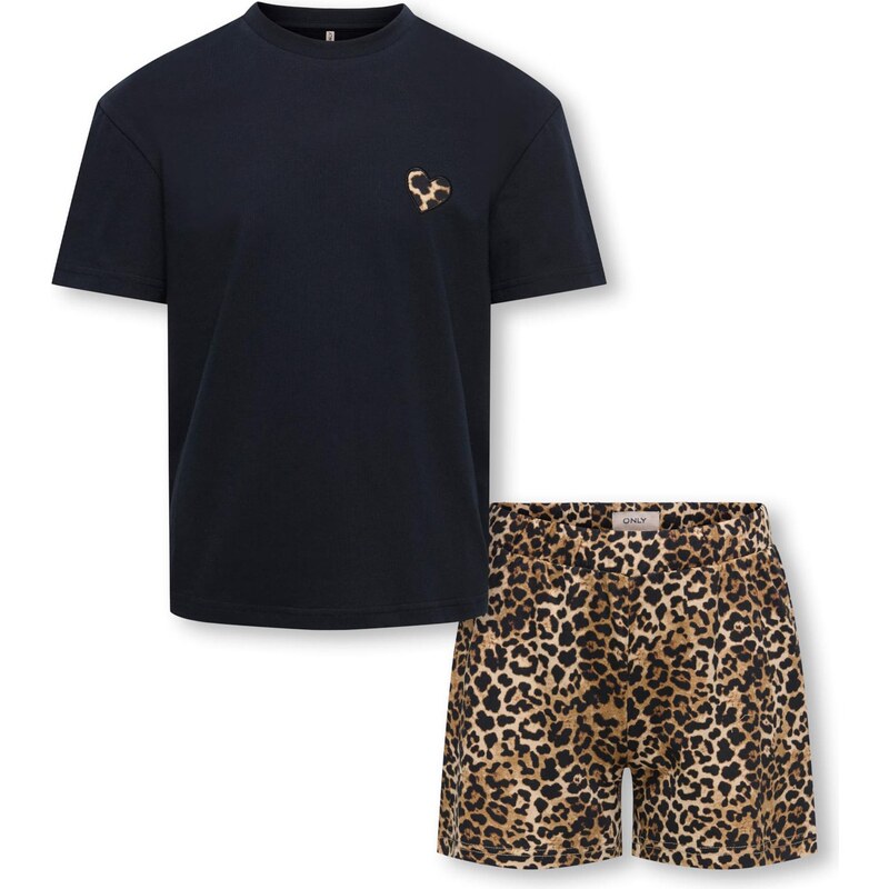 ONLY GIRLS Pyžamo KOGRILA karamelová / kapučíno / čierna 67665163