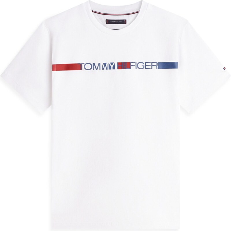 TOMMY HILFIGER Tričko BRAND LOVE námornícka modrá / červená / biela 67665363
