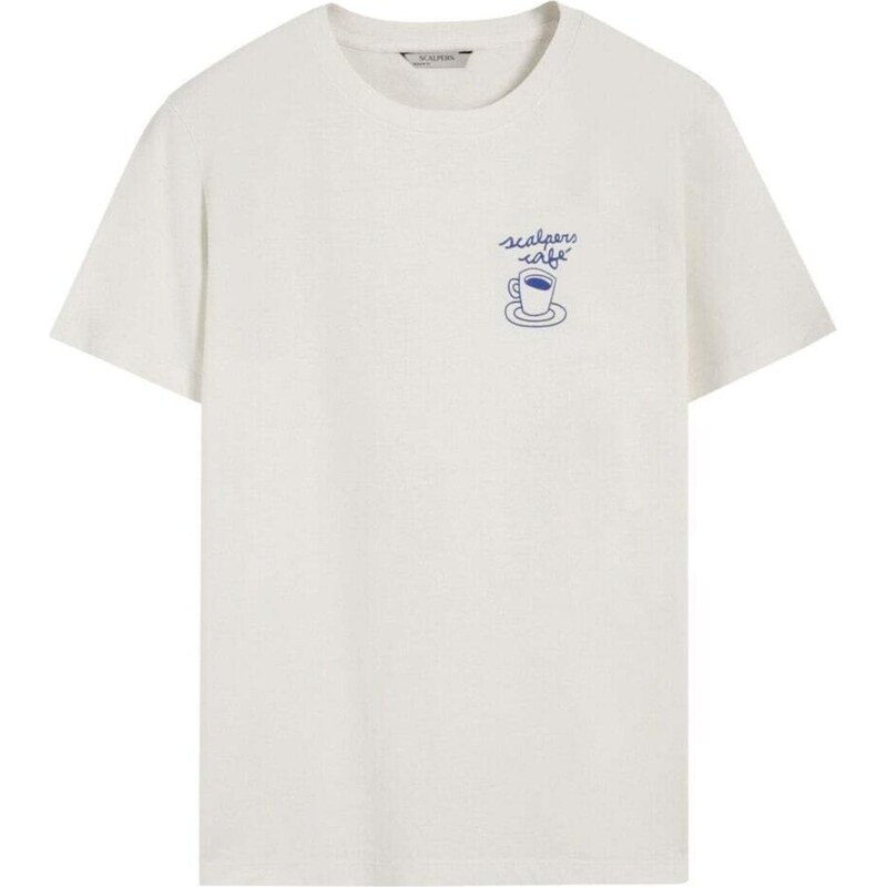 Scalpers Tričko Cafe krémová / námornícka modrá 67665800