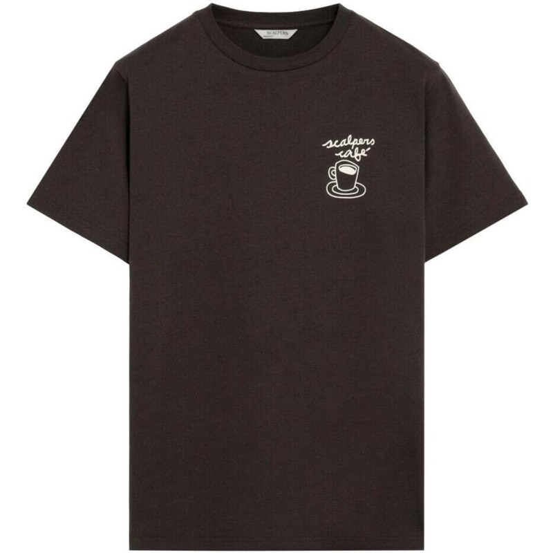 Scalpers Tričko béžová / tmavohnedá 67665793