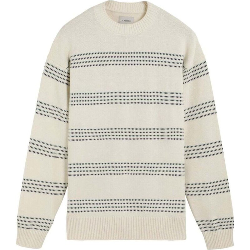 Scalpers Sveter námornícka modrá / tmavozelená / šedobiela 67665798