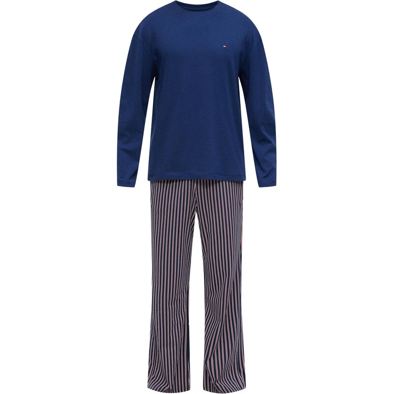 Tommy Hilfiger Underwear Dlhé pyžamo tmavomodrá / tmavočervená / biela 67665890