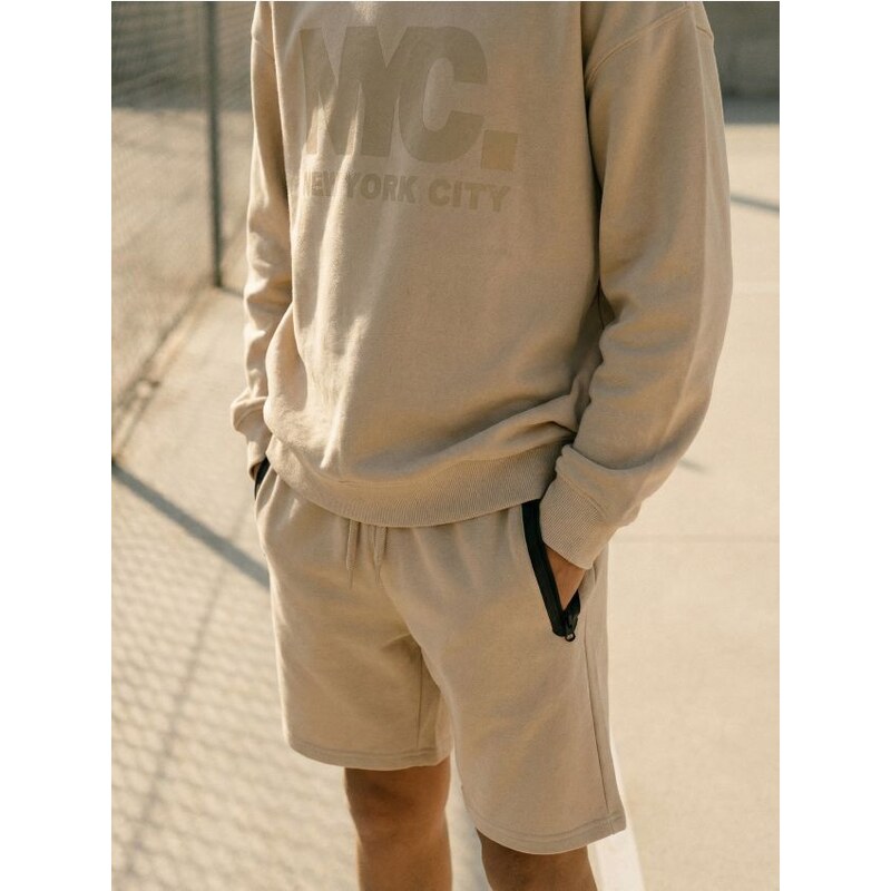 Sinsay - Šortky s vreckami na zips - béžová 67664795