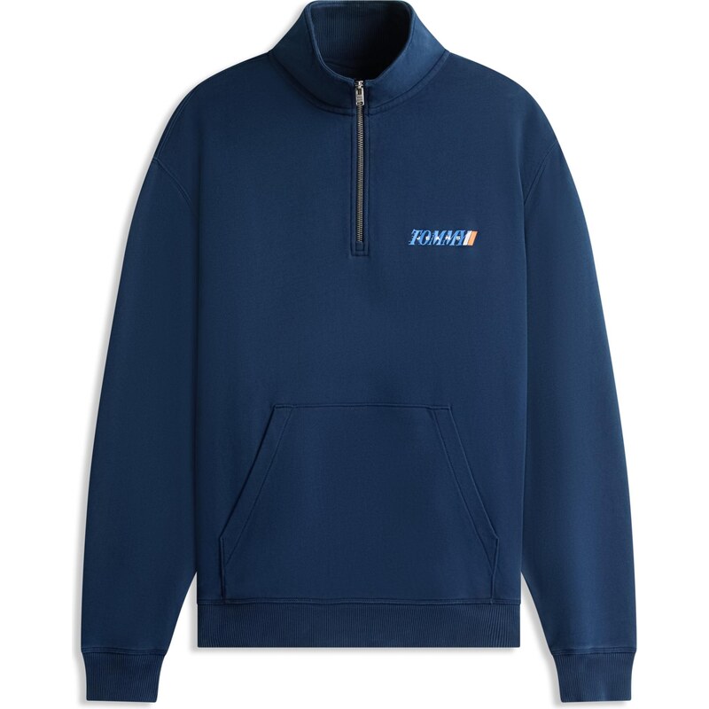 Tommy Jeans Mikina námornícka modrá / azúrová / svetlooranžová / biela 67667747