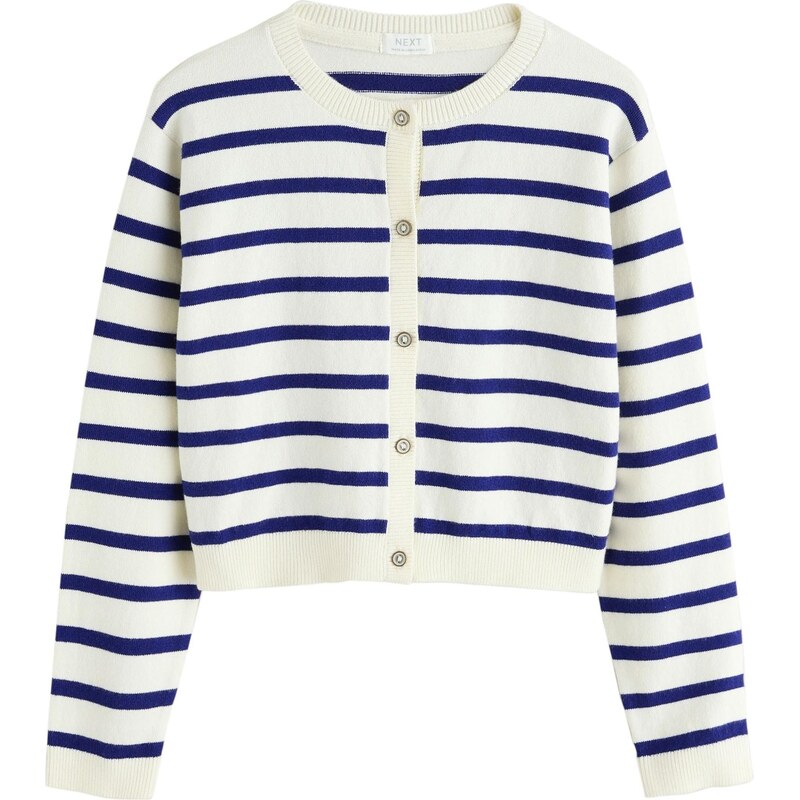 Next Kardigán námornícka modrá / biela 67667824