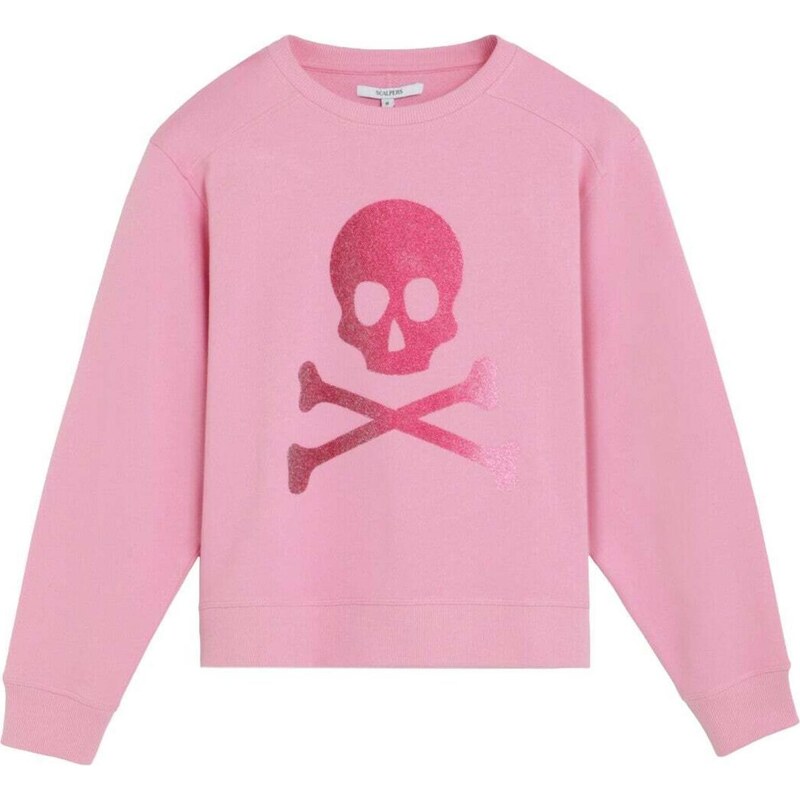 Scalpers Sveter Caviar Skull ružová / ružová 67667838