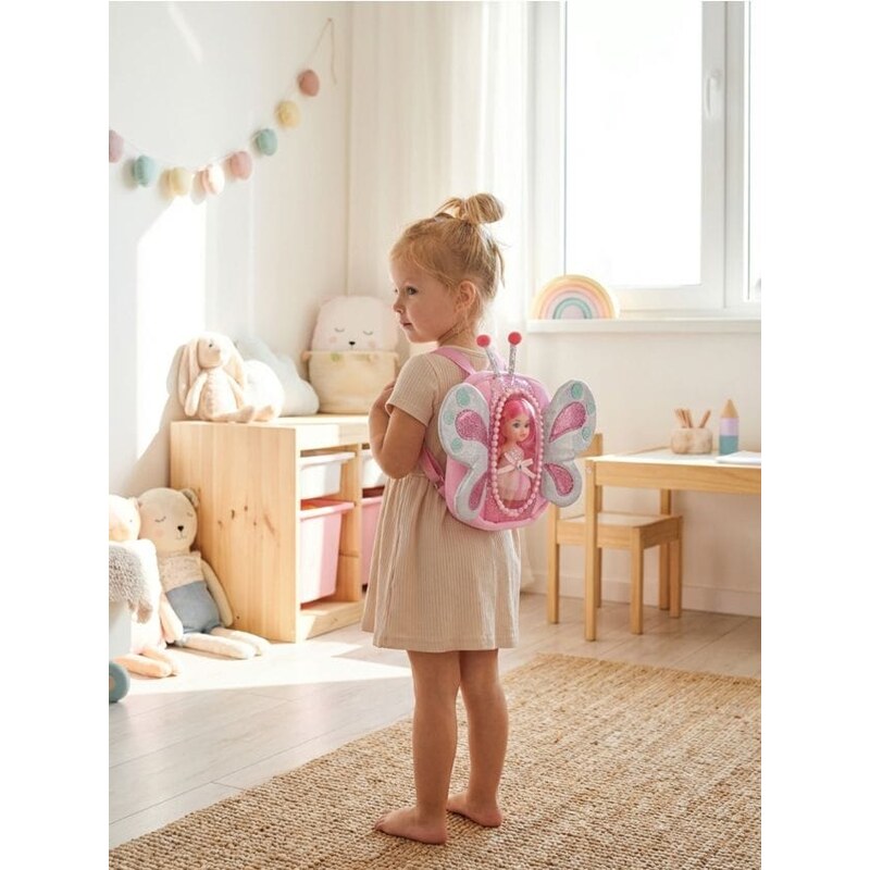 Sinsay - Batôžtek v tvare motýľa s bábikou v balení - polárna ružová 67664968